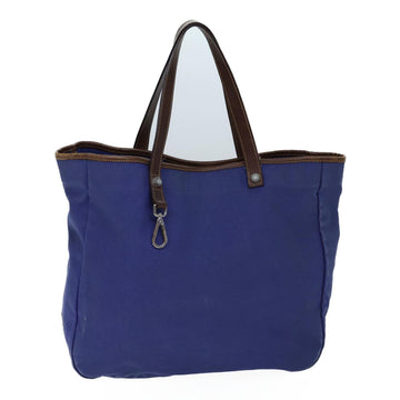 Prada Blue Canvas Tote Bag