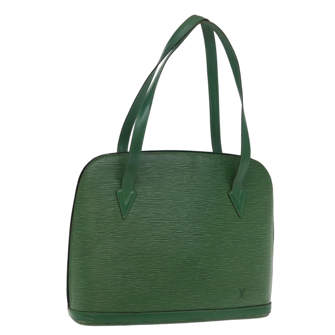 Louis Vuitton Lussac Green Leather Shoulder Bag