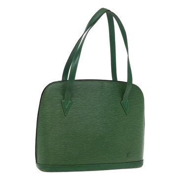 Louis Vuitton Lussac Green Leather Shoulder Bag