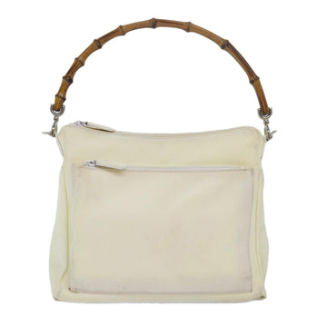 Gucci Bamboo White Synthetic Shoulder Bag