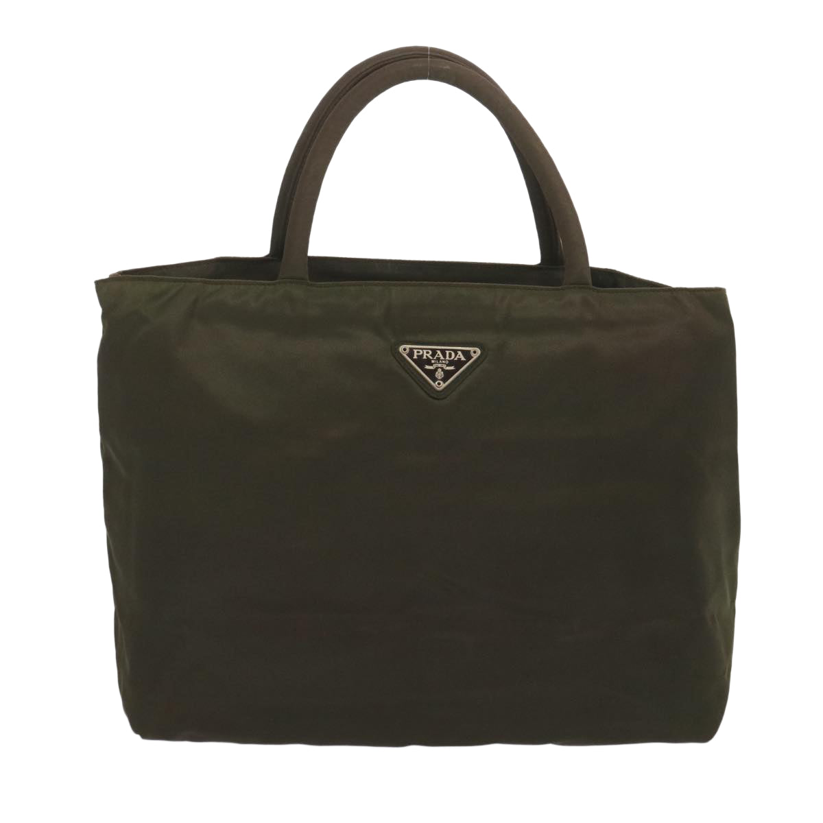 Prada Tessuto Khaki Cotton Handbag 