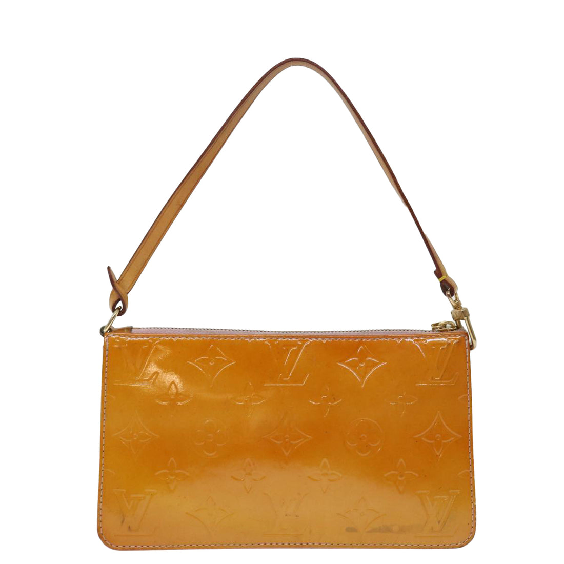 Louis Vuitton Pochette Brown Patent Leather Handbag 