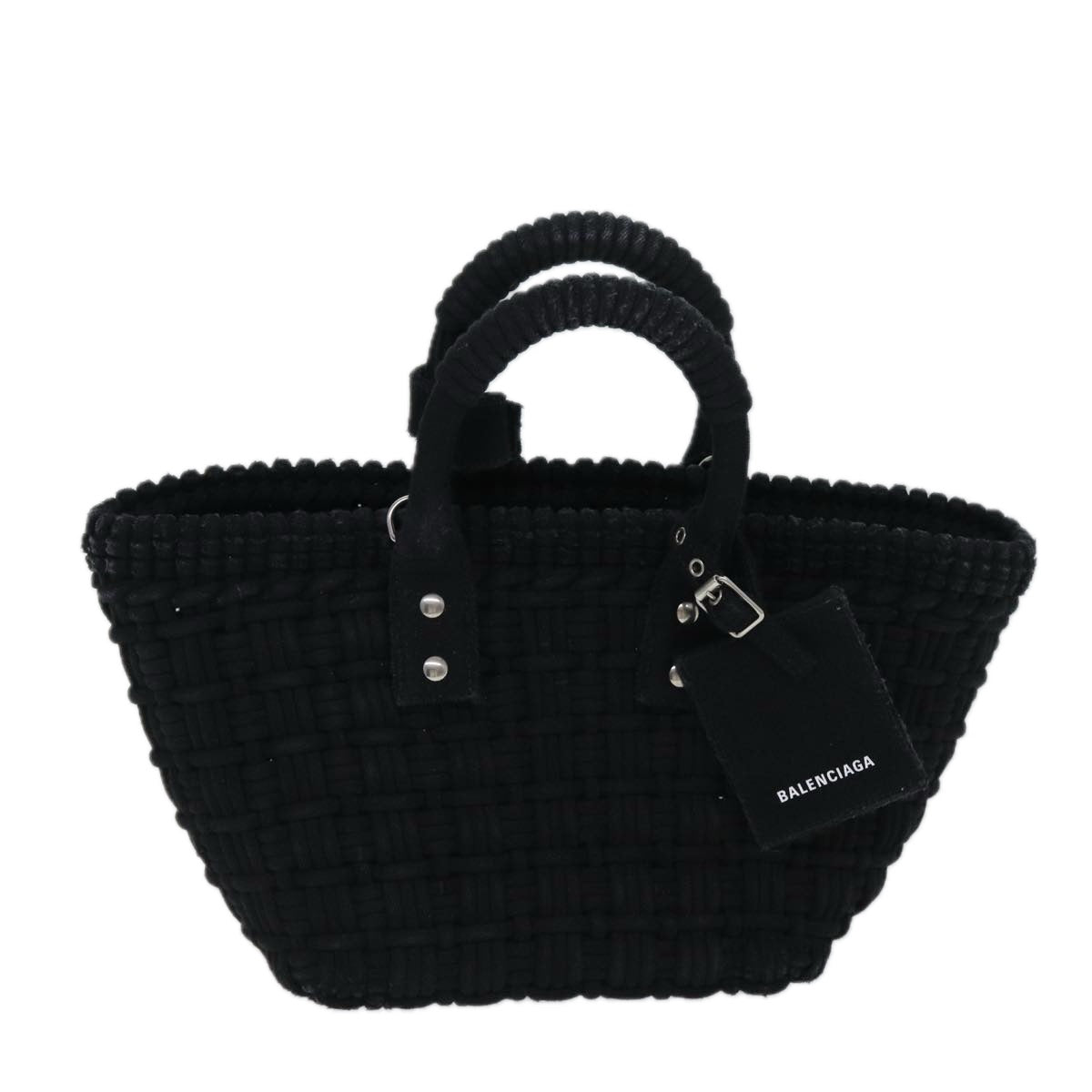 Balenciaga Bistrot Panier Black Canvas Handbag 