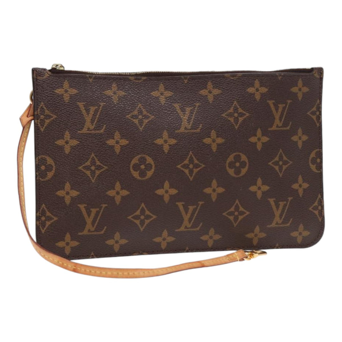 Louis Vuitton Neverfull pouch Brown Canvas Clutch Bag