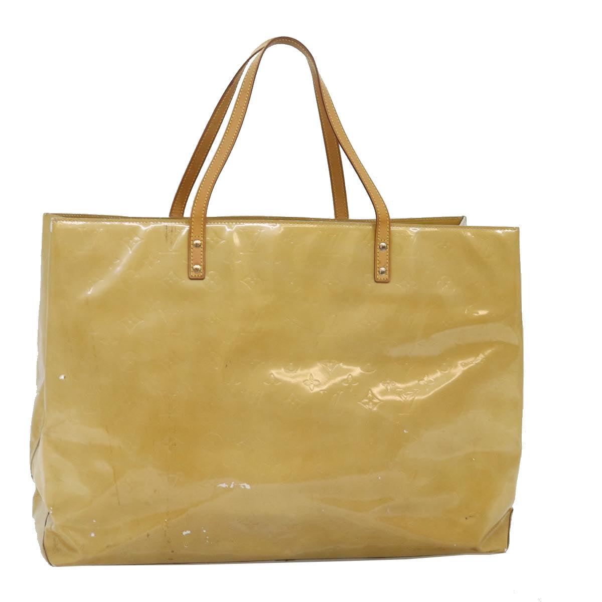 Louis Vuitton Reade Beige Patent Leather Tote Bag