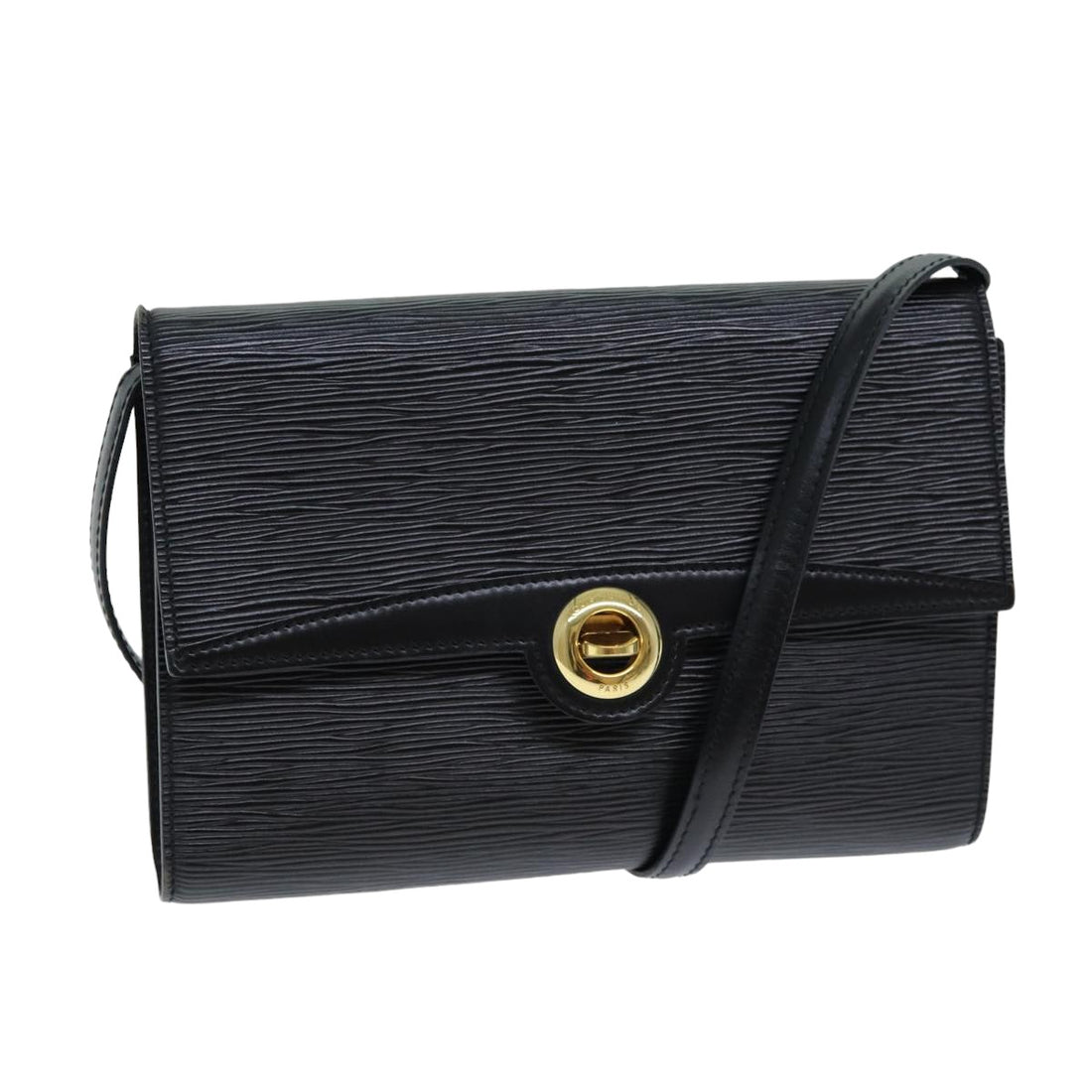 Louis Vuitton Arche Black Leather Clutch Bag