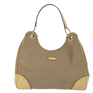 Gucci Hobo Grey Canvas Shoulder Bag