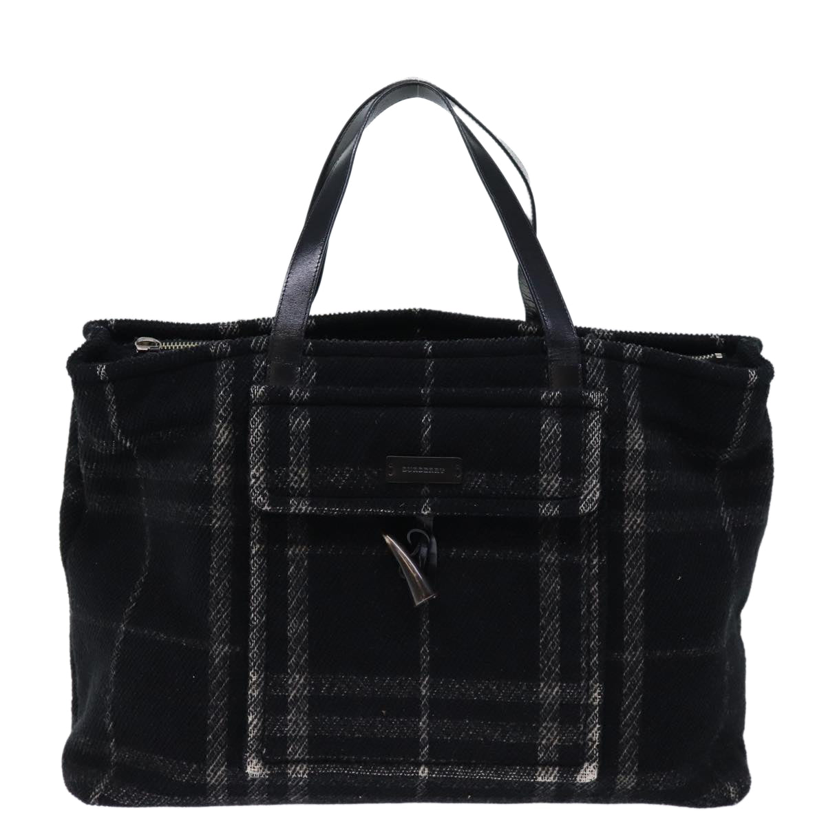 Burberry Black Wool Handbag 