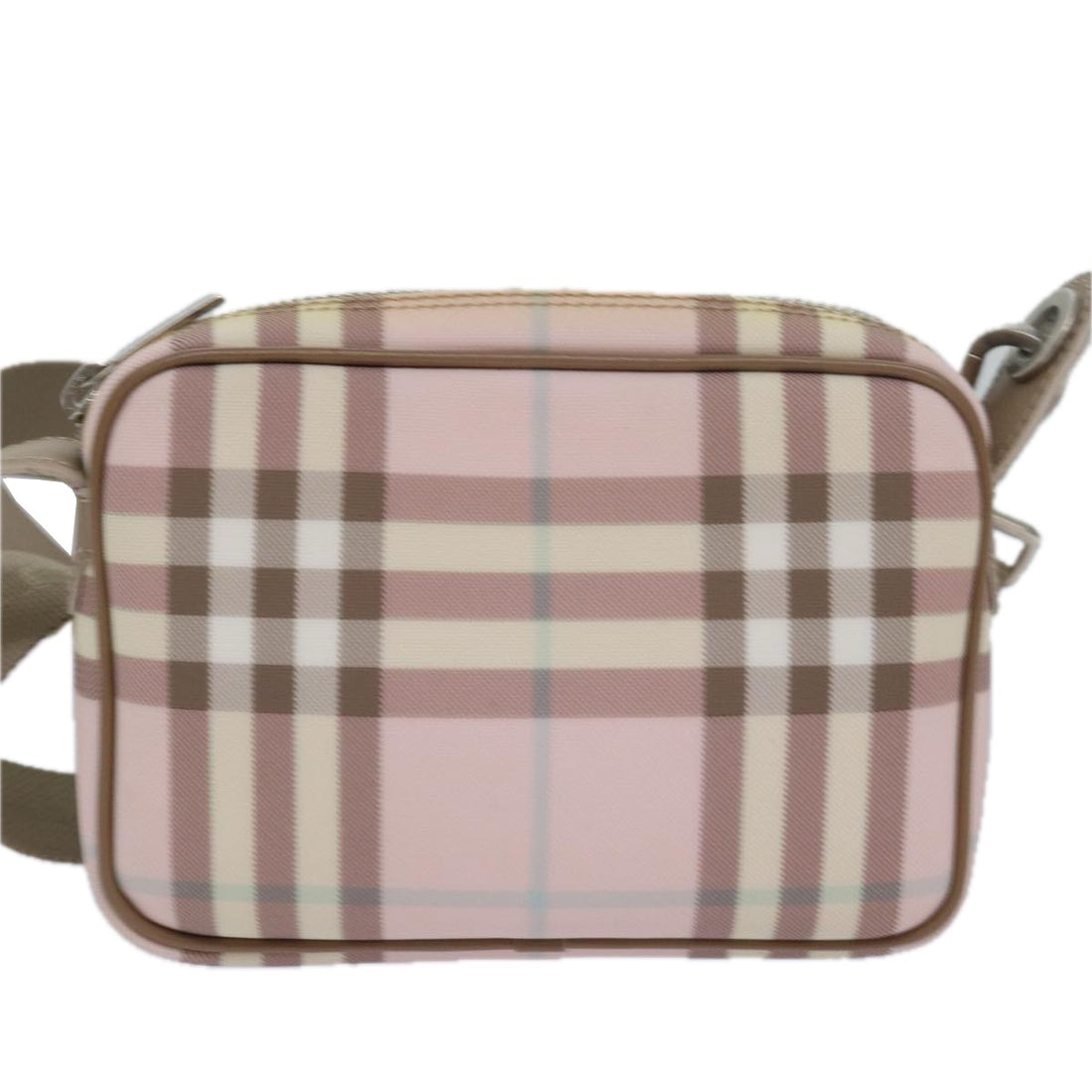 Burberry Nova Check Pink Canvas Shoulder Bag