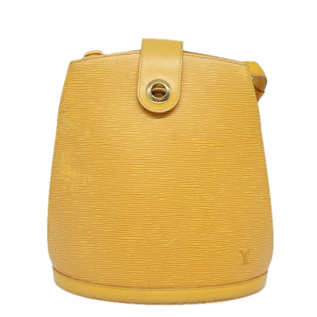 Louis Vuitton Cluny Yellow Leather Shoulder Bag