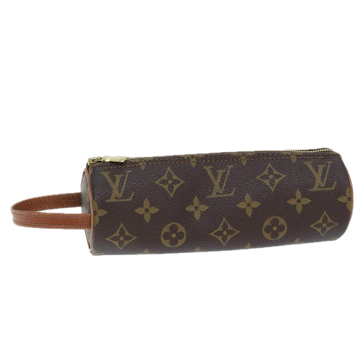 Louis Vuitton Trousse rond Brown Canvas Clutch Bag