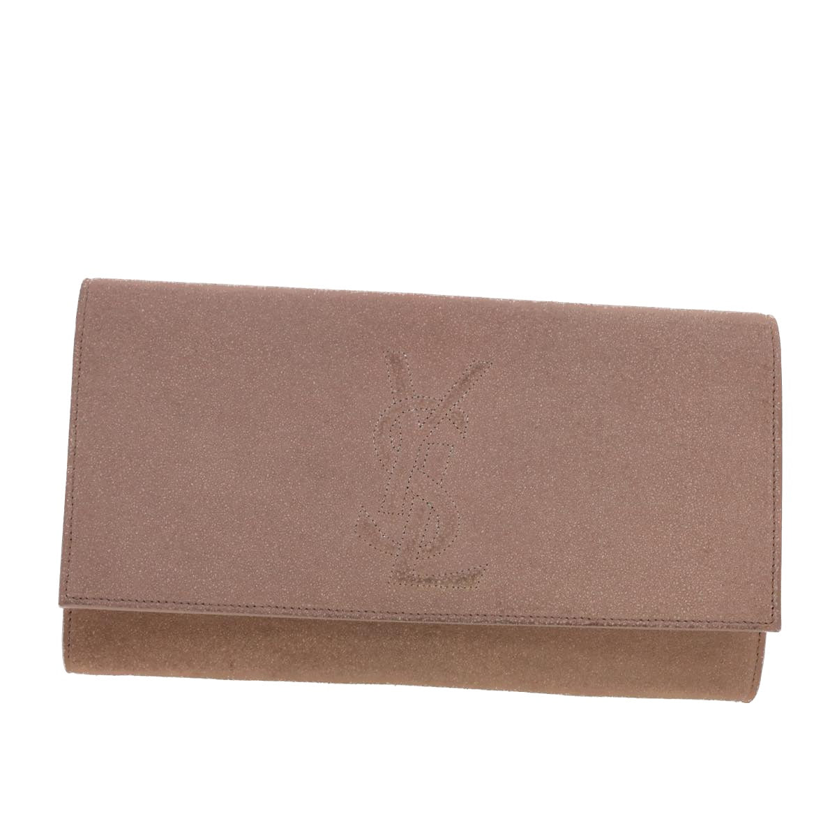 Yves Saint Laurent Pink Leather Clutch Bag