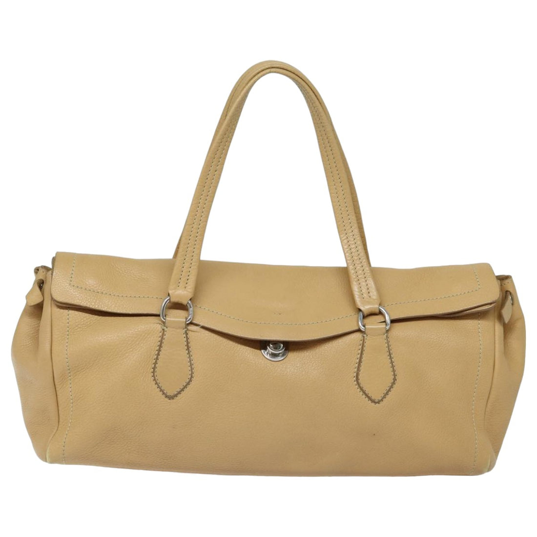 Prada Beige Leather Shopper Bag