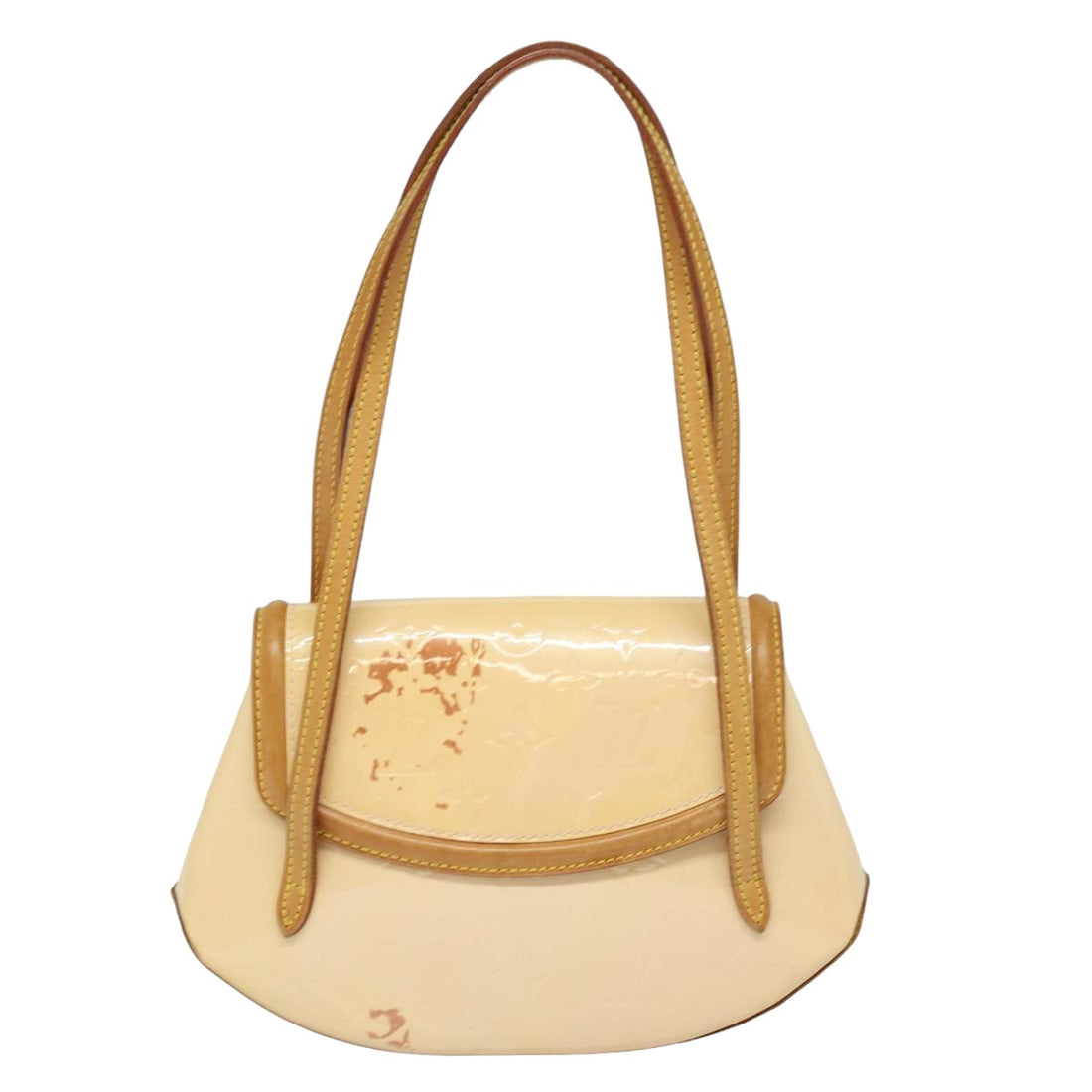 Louis Vuitton Biscayne Bay Camel Patent Leather Shoulder Bag