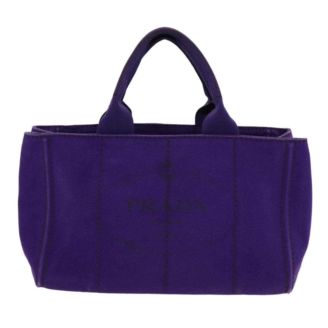 Prada Canapa Purple Canvas Handbag 