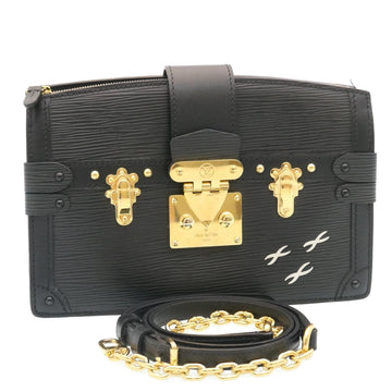 Louis Vuitton Trunk Black Leather Shoulder Bag