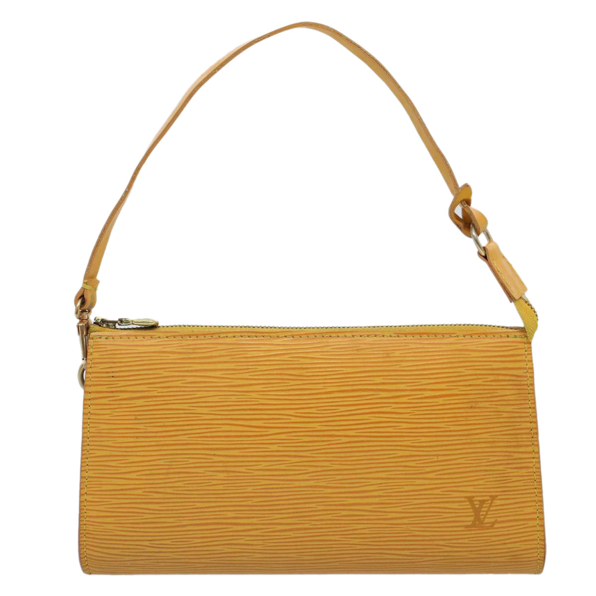 Louis Vuitton Pochette accessoires Yellow Leather Handbag 