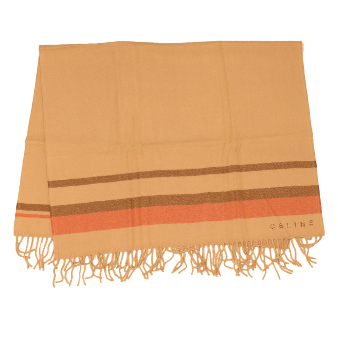 Céline Beige Wool Scarf 