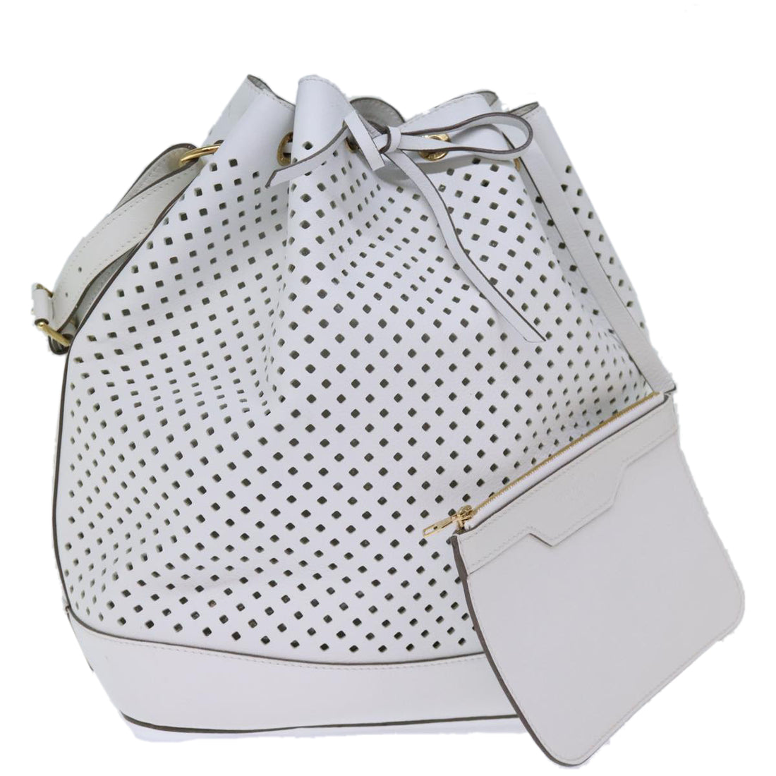 Louis Vuitton Noe White Leather Shoulder Bag