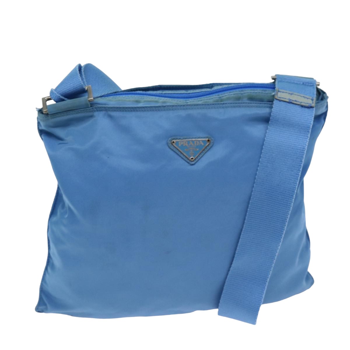 Prada Tessuto Blue Canvas Shoulder Bag