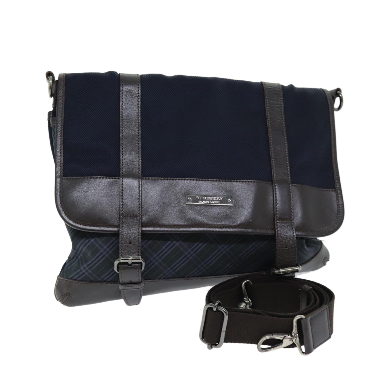 Burberry Navy Canvas Shoulder Bag