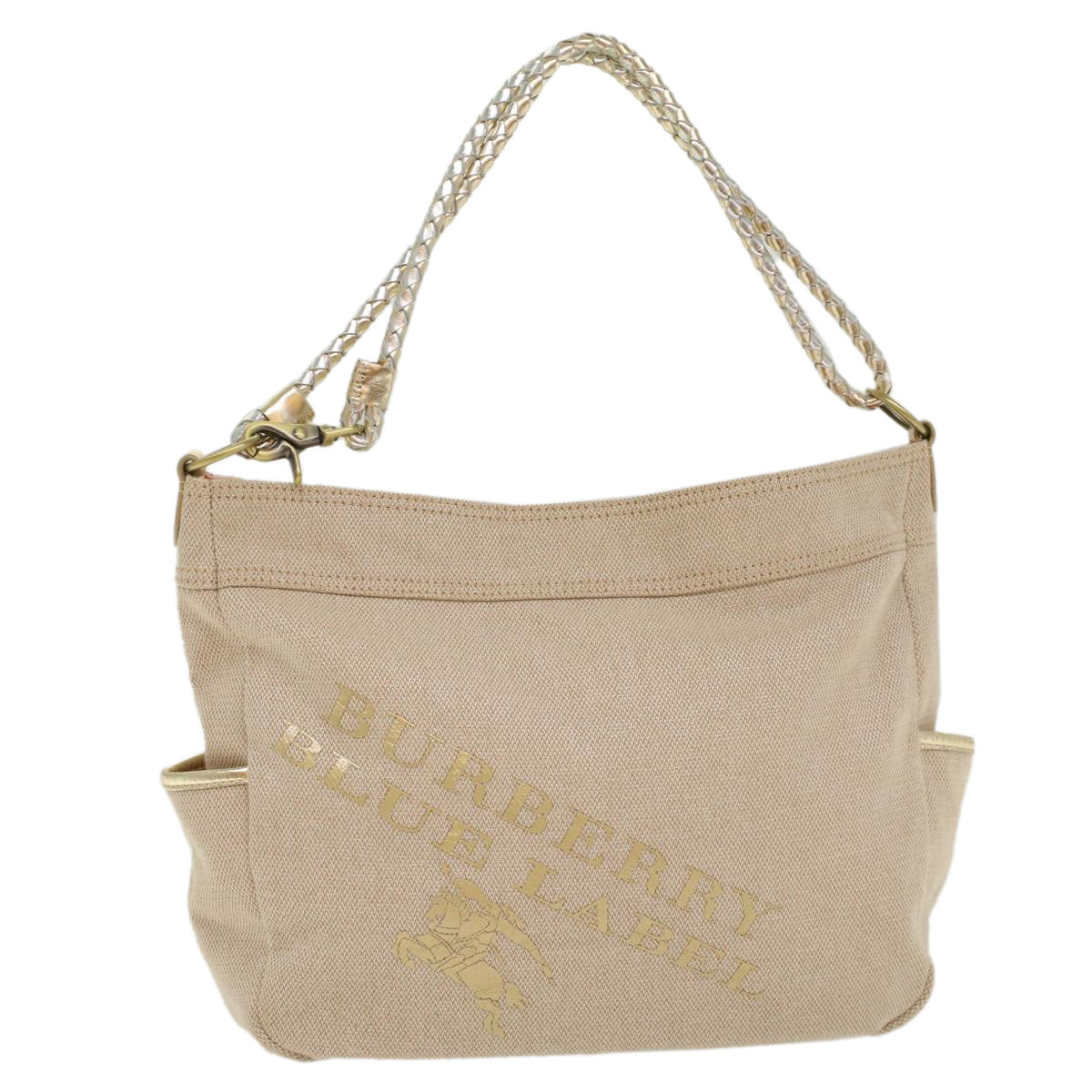 Burberry Blue Label Beige Canvas Shoulder Bag