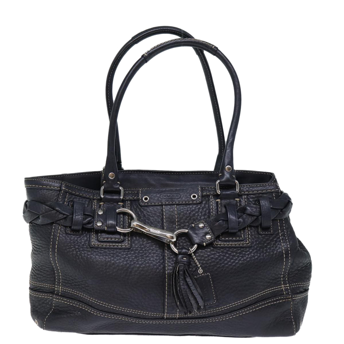 Coach Hampton Black Leather Handbag 