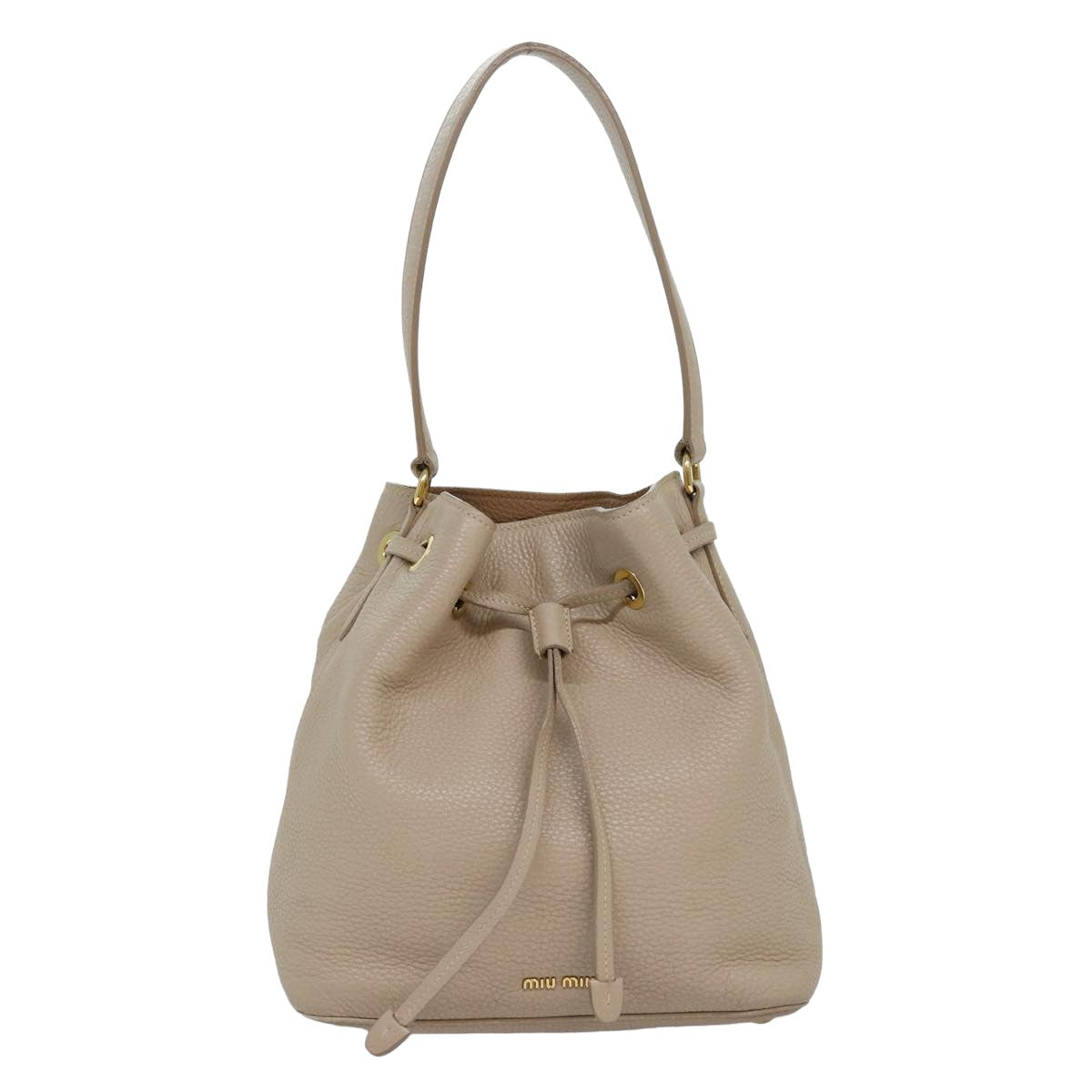 Miu Miu Beige Leather Shoulder Bag