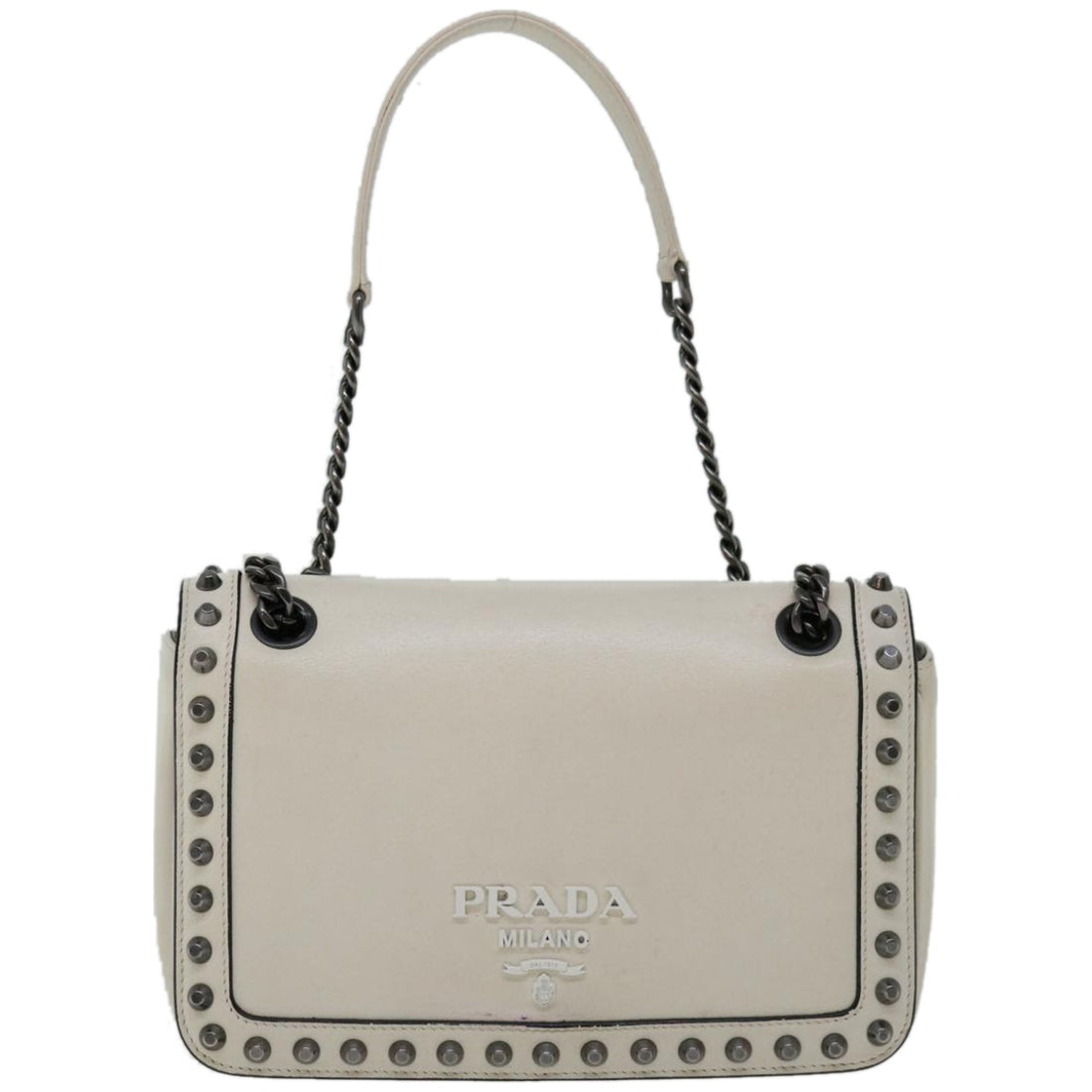 Prada Galleria Beige Leather Shoulder Bag