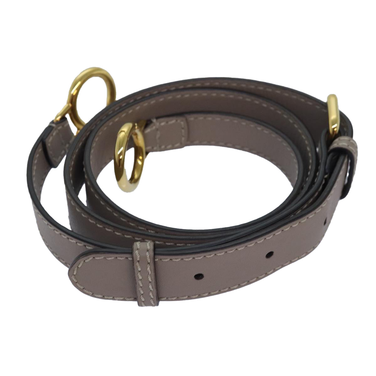 Fendi Grey Leather Belt 