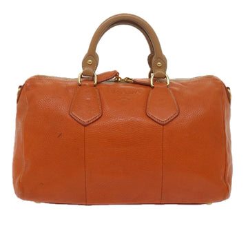 Prada Orange Leather Handbag 