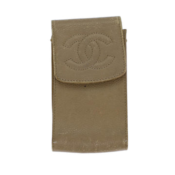 Chanel Cc Beige Leather Wallet 