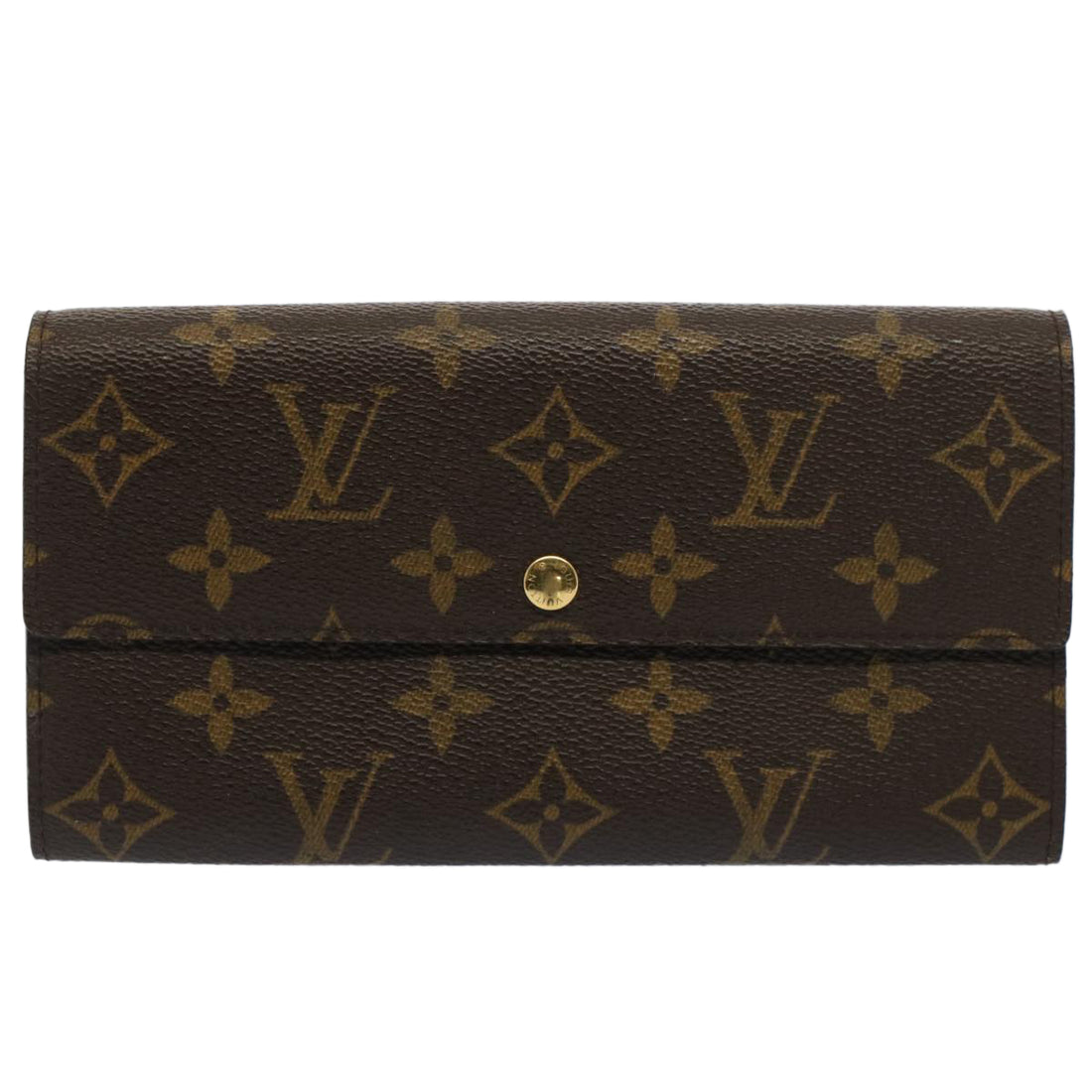 Louis Vuitton Porte-monnaie et porte- carte Brown Canvas Wallet 