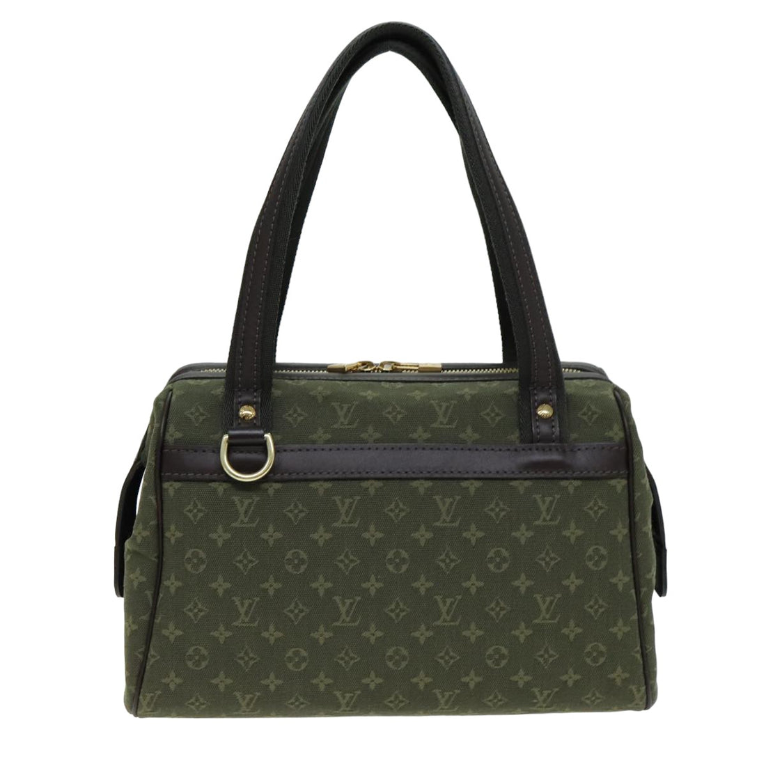 Louis Vuitton Josephine Khaki Canvas Handbag 