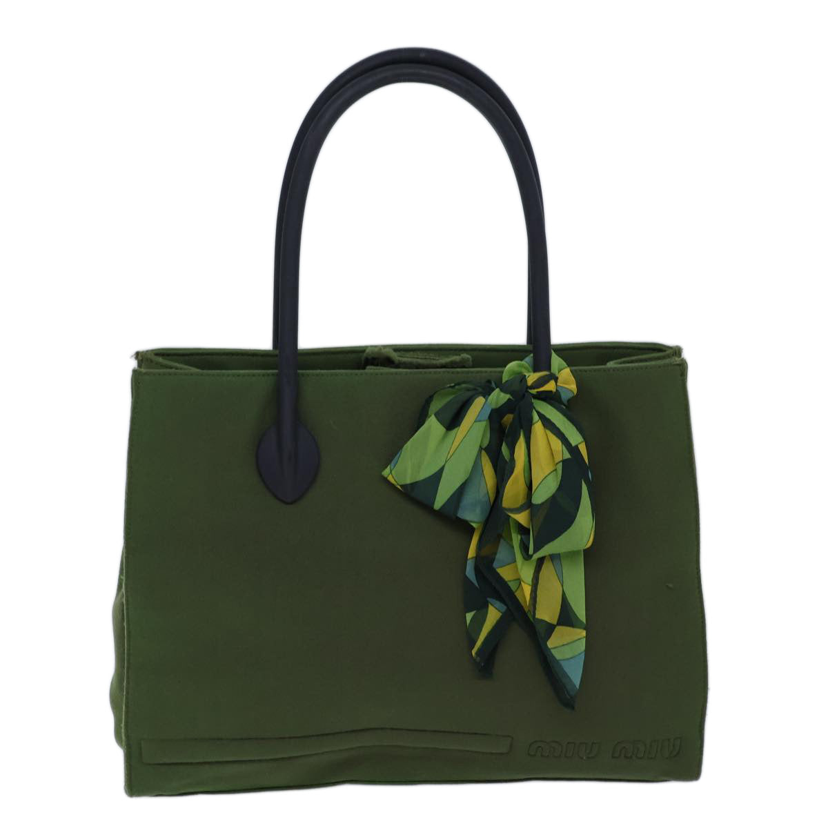 Miu Miu Green Canvas Handbag 