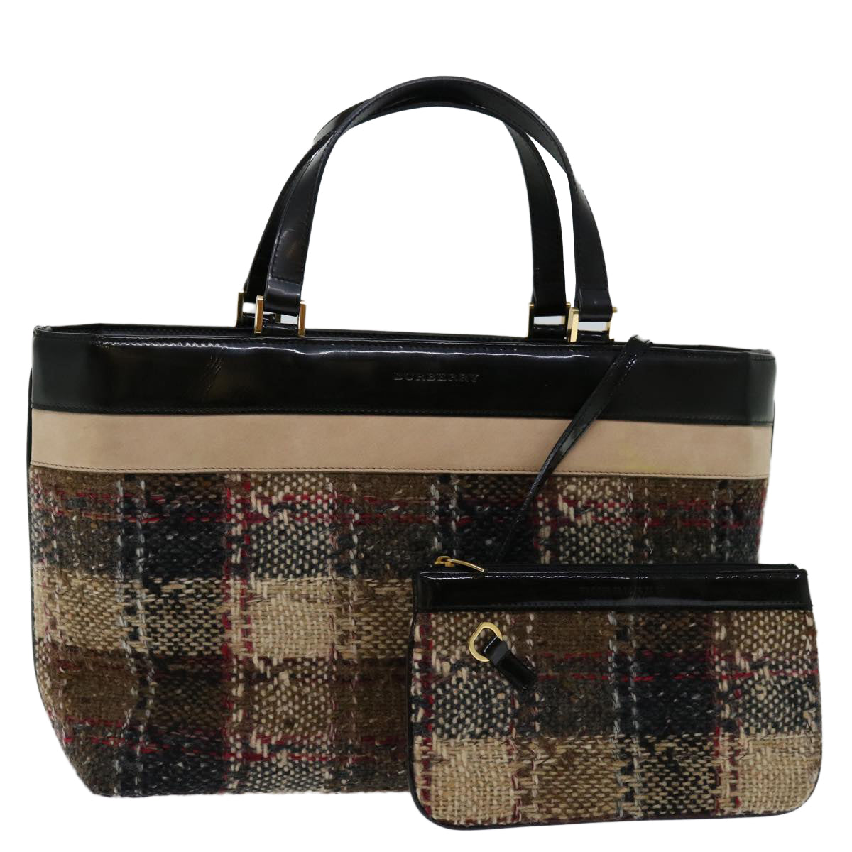 Burberry - Beige Wool Handbag 