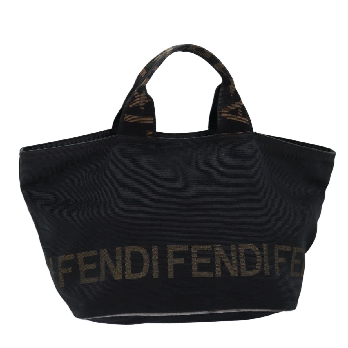 Fendi Black Canvas Handbag 