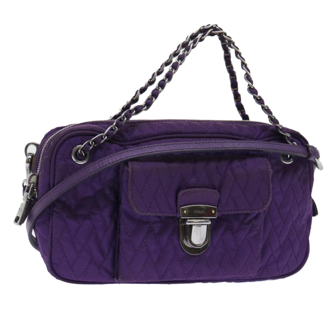 Prada Purple Synthetic Shoulder Bag