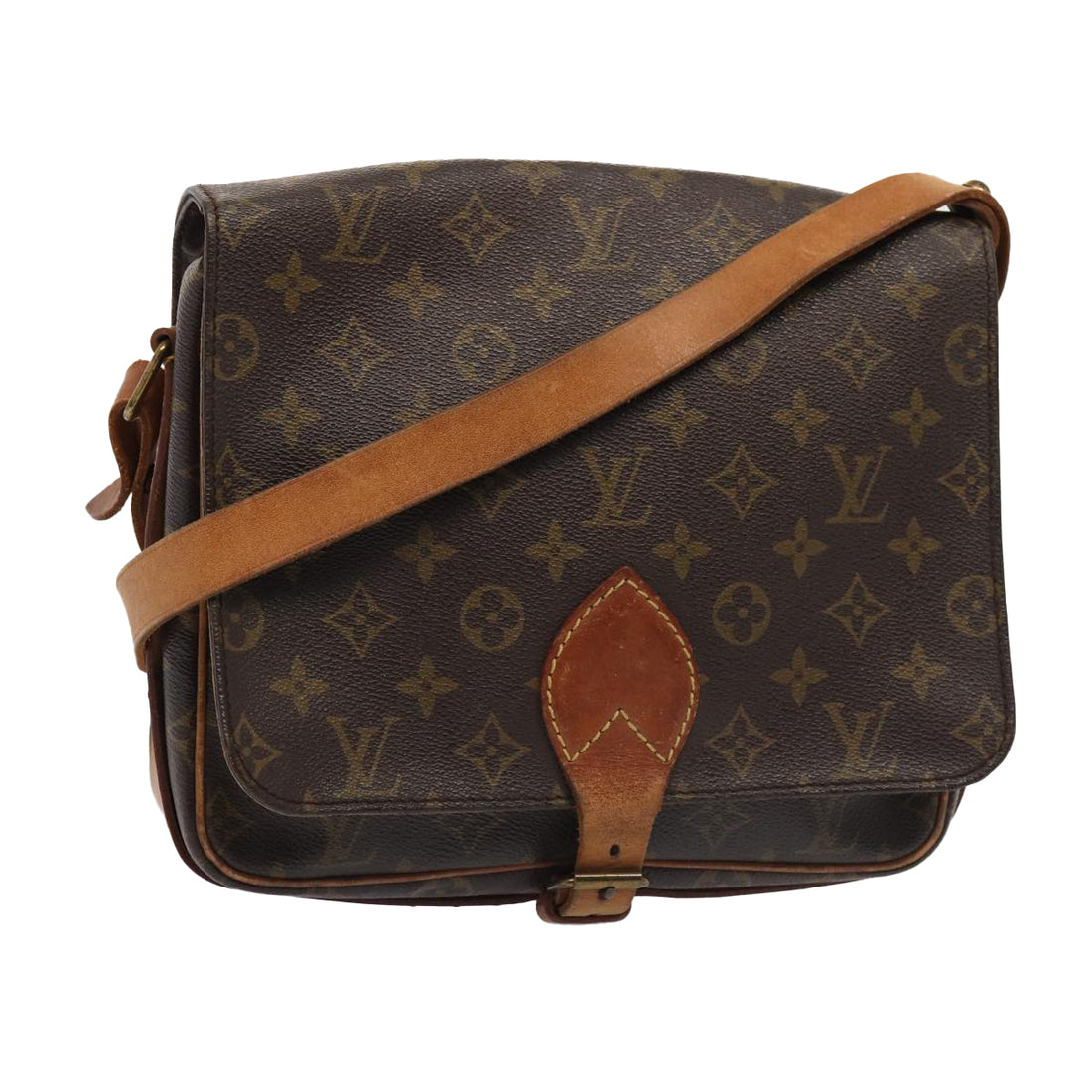 Louis Vuitton Cartouchière 26 Brown Canvas Shoulder Bag