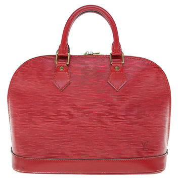 Louis Vuitton Alma Red Canvas Handbag 