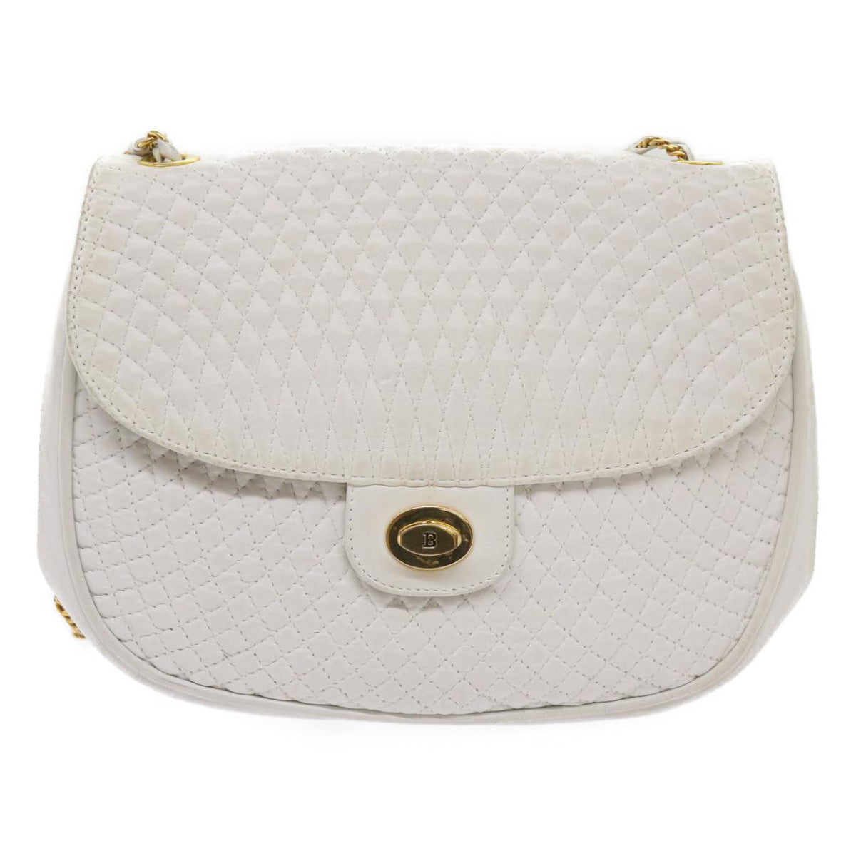 Bally White Leather Shoulder Bag