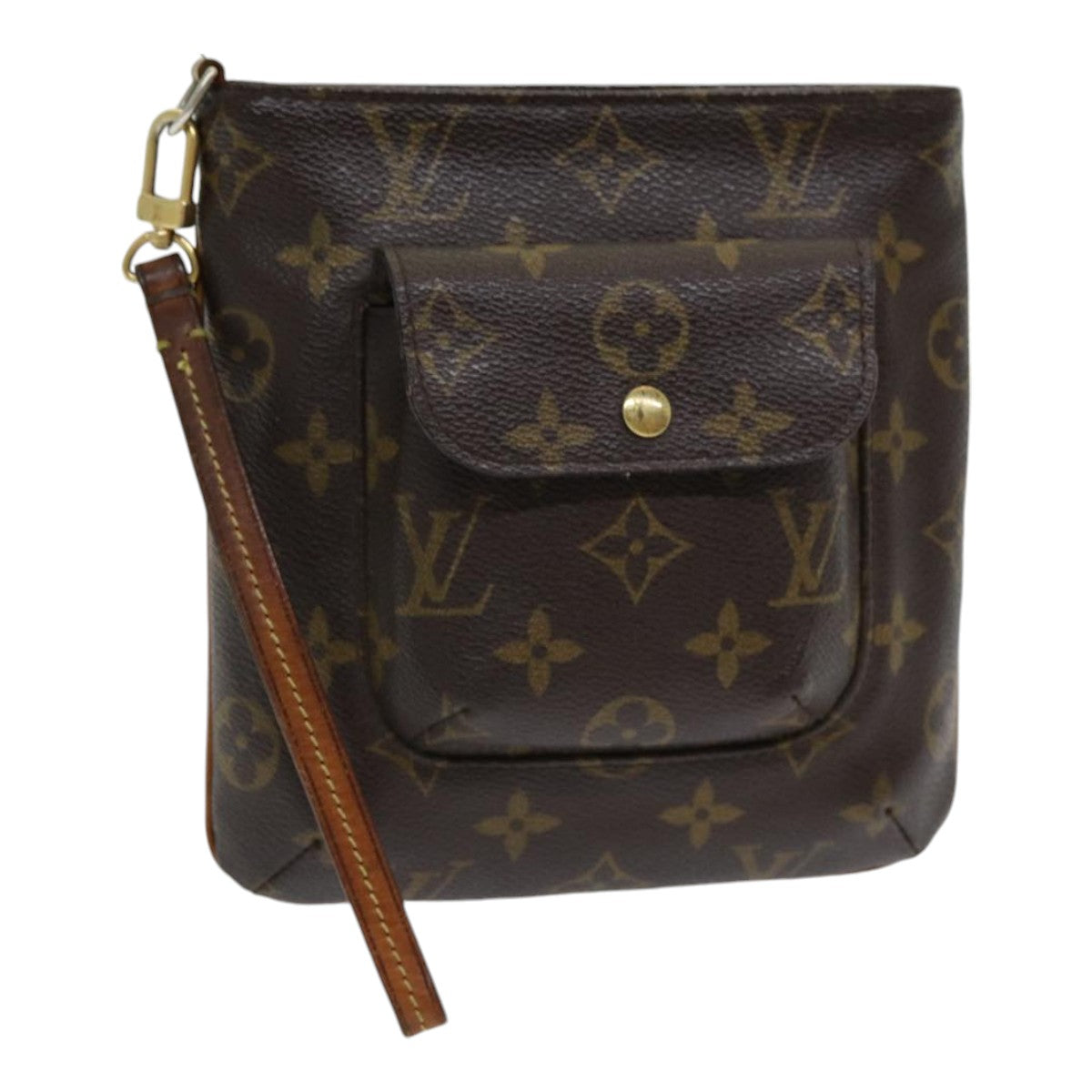 Louis Vuitton Partition Brown Canvas Clutch Bag