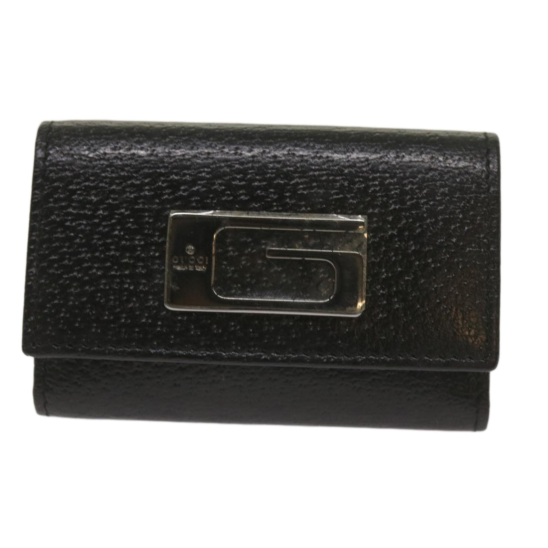 Gucci Logo G Black Leather Wallet 