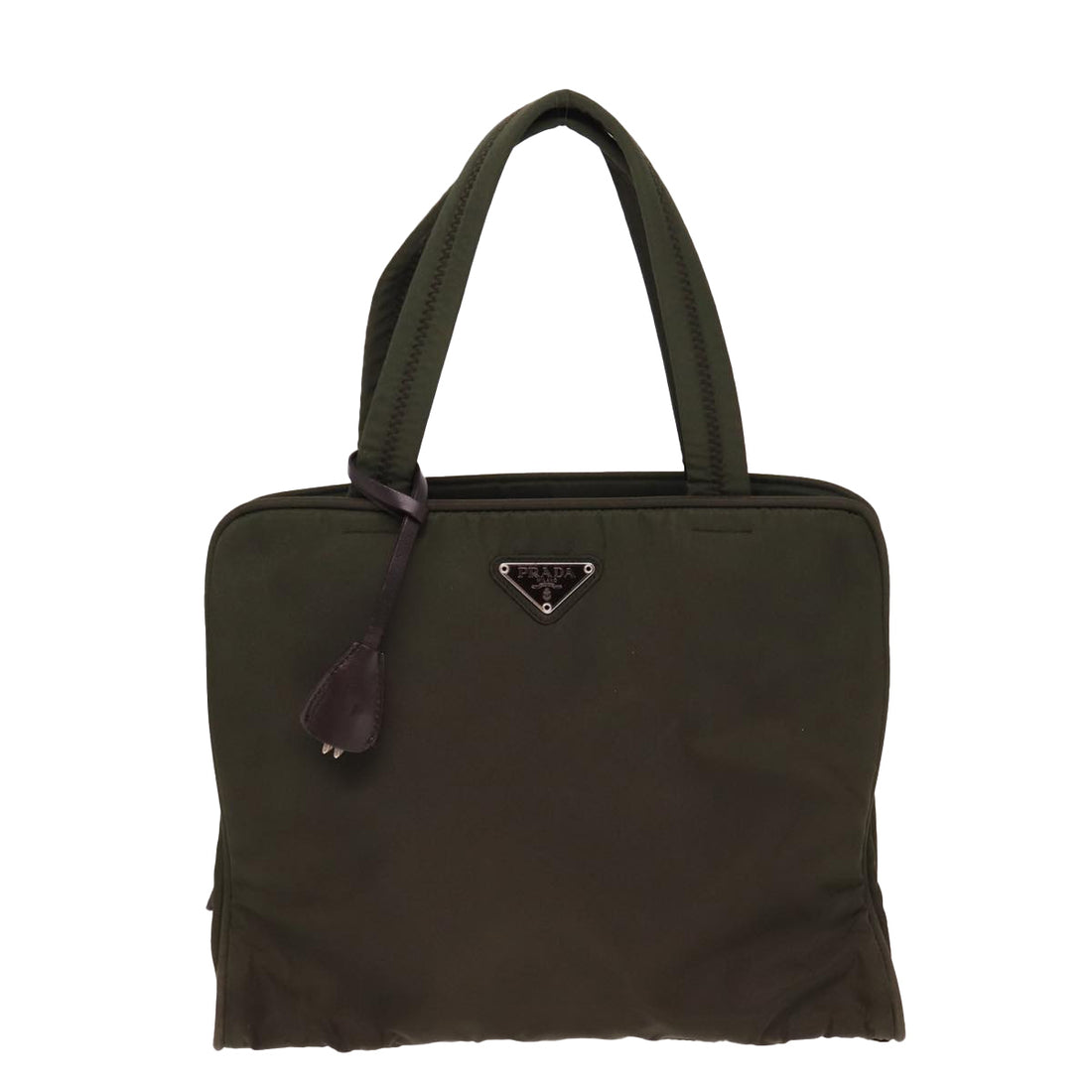 Prada Khaki Cotton Handbag 