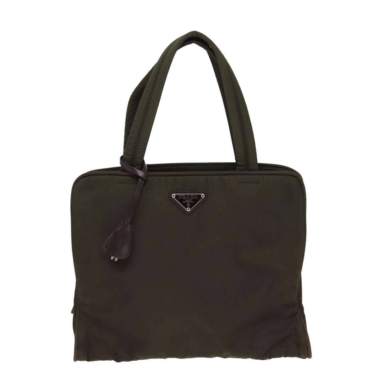 Prada Khaki Cotton Handbag 