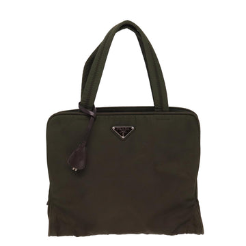 Prada Khaki Cotton Handbag 