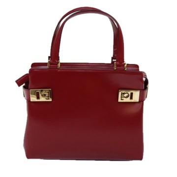 Salvatore Ferragamo Gancini Red Leather Handbag 