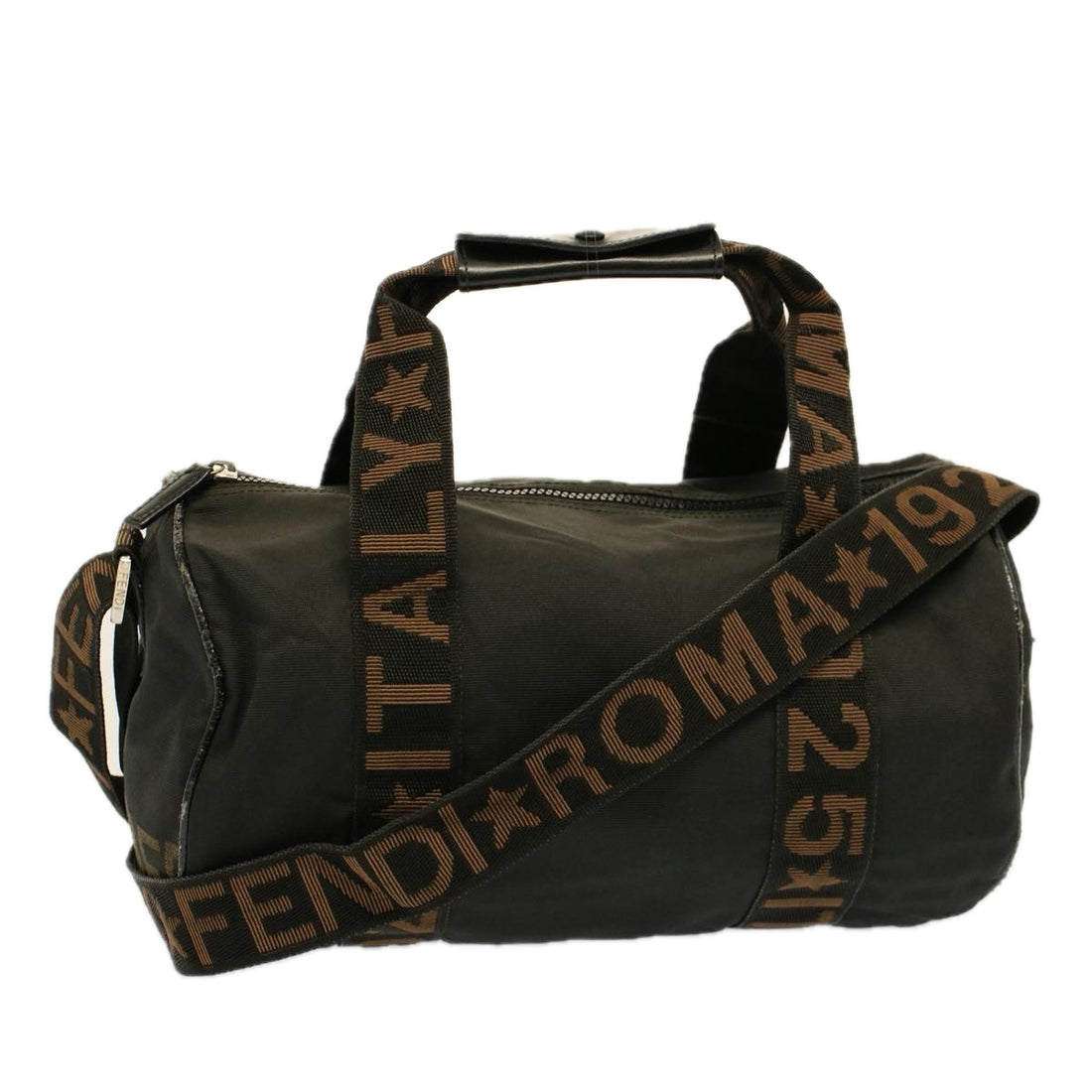 Fendi Roma Brown Synthetic Travel Bag