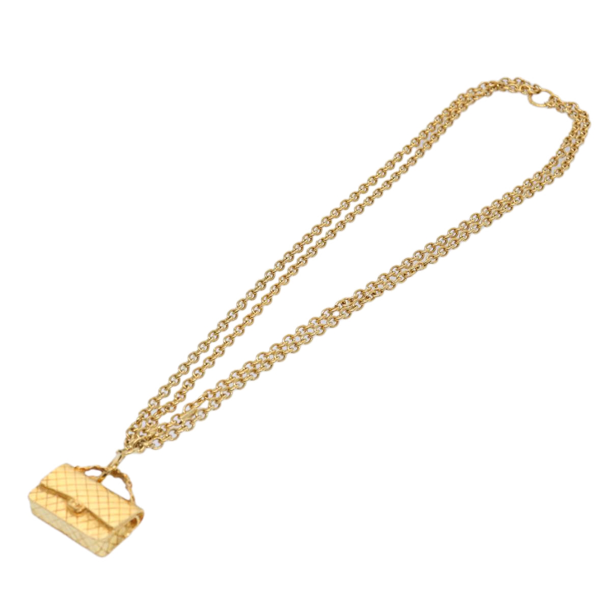 Chanel Matelassé Gold Metal Necklace 