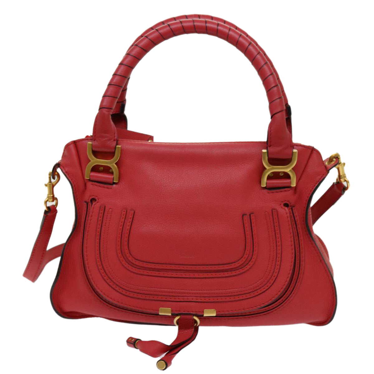 Chloé Marcie Red Leather Handbag 